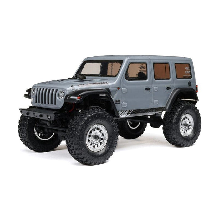 AXI00002V3T3 1/24 SCX24 Jeep Wrangler JLU 4X4 Rock Crawler Brushed RTR, Gray (FOR Extra battery ORDER #SPMX3502S30)