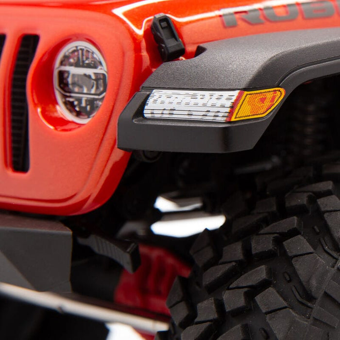 frontal view - AXI03003BT2 1/10 SCX10 III Jeep JLU Wrangler with Portals RTR, RED/ORANGE.