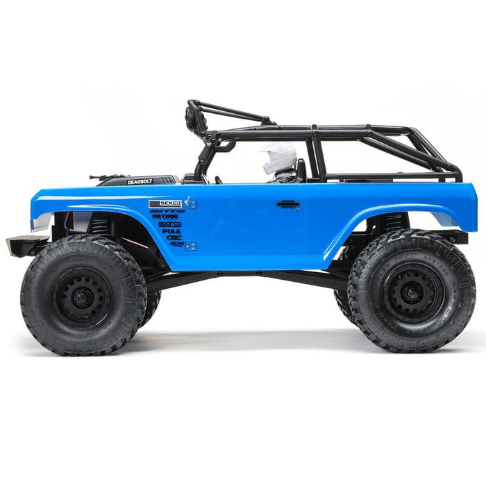 AXI03025T1 1/10 SCX10 II Deadbolt 4WD Brushed RTR, Blue **FOR LONG RUN TIME & QUICK CHARGER ORDER part # # SPMX-1031