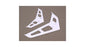 BLH1672  Stabilizer/Fin Set, White: B450
