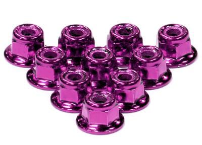 INTC24435PURPLE Color Flanged Lock Nut (10) 5mm Size C24435PURPLE