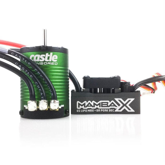 CSE010015504 1/10 Mamba X Waterproof ESC/1406-7700Kv Sensored Brushless Motor Combo: 4mm Bullet