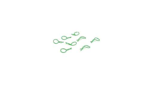 DYN5554 Bent Body Clips Green (8)