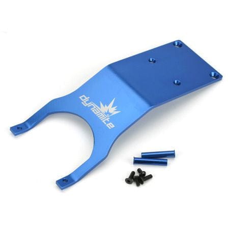 DYN7914 ALUM FR SKID PLATE, BLUE: SLASH