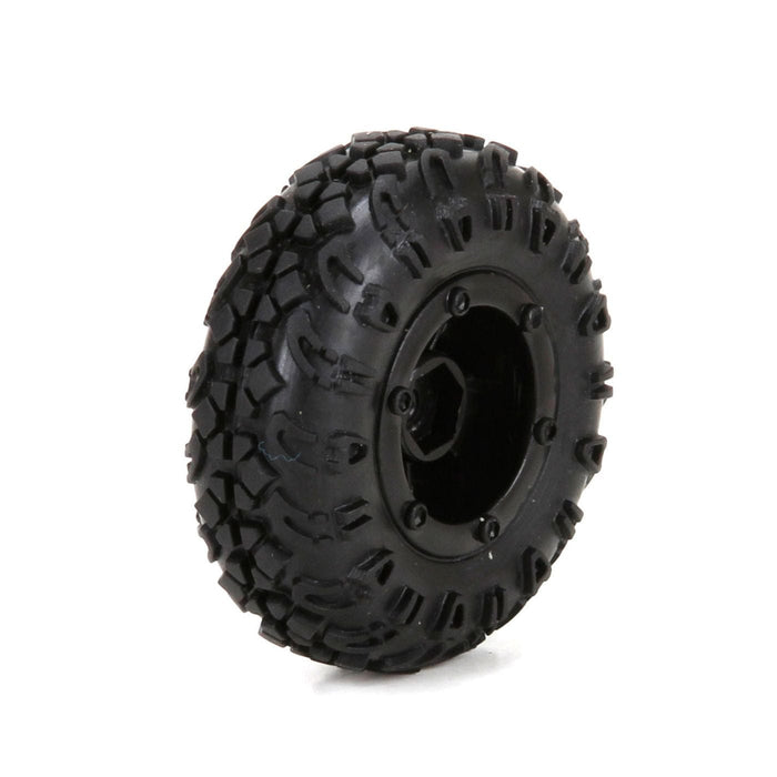 ECX40005 Front/Rear Premount Tire: (4) 1:24 4WD Temper-In Store Only