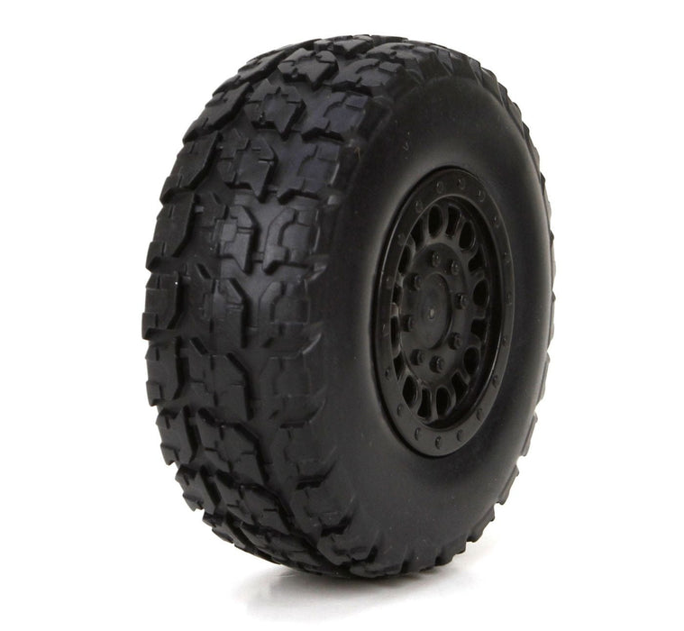 ECX41001 FF/RR Premount Tire: 1/18 4WD Torment (2)-In Store Only