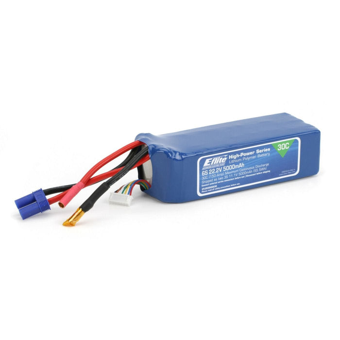 EFLB50006S30 5000mAh 6S 22.2V 30C LiPo, 10AWG EC5..