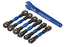 TRA8341X Traxxas Turnbuckles, aluminum (blue-anodized), camber links, 32mm (front) (2)/ camber links, 28mm (rear) (2)/ toe links, 34mm (2)/ aluminum wrench