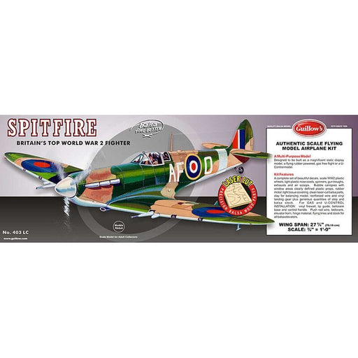 GUI403LC 1/16 Supermarine Spitfire Laser Cut Kit, 27-5/8"