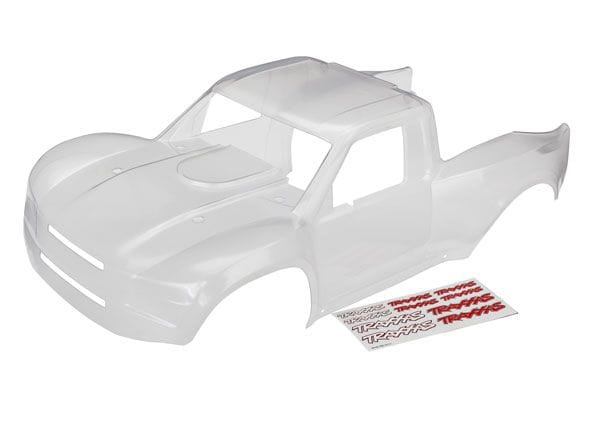 TRA8511 Traxxas Body, Unlimited Desert Racer (clear, trimmed, requires painting)/ decal sheet