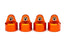 TRA8964T Traxxas Shock caps, aluminum (orange-anodized), GT-Maxx shocks (4)