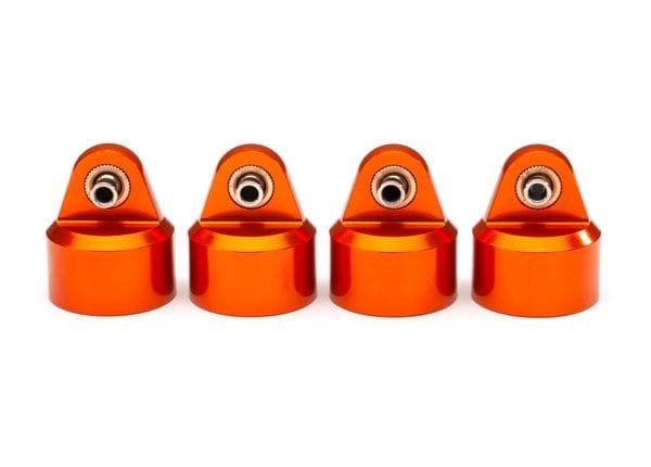 TRA8964T Traxxas Shock caps, aluminum (orange-anodized), GT-Maxx shocks (4)