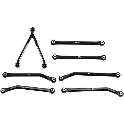 HRASXTF133HJ01 Aluminum High Clearance Link Set for 5.26 (133.7mm) Wheelbase: SCX24 C10, JLU, Bronco