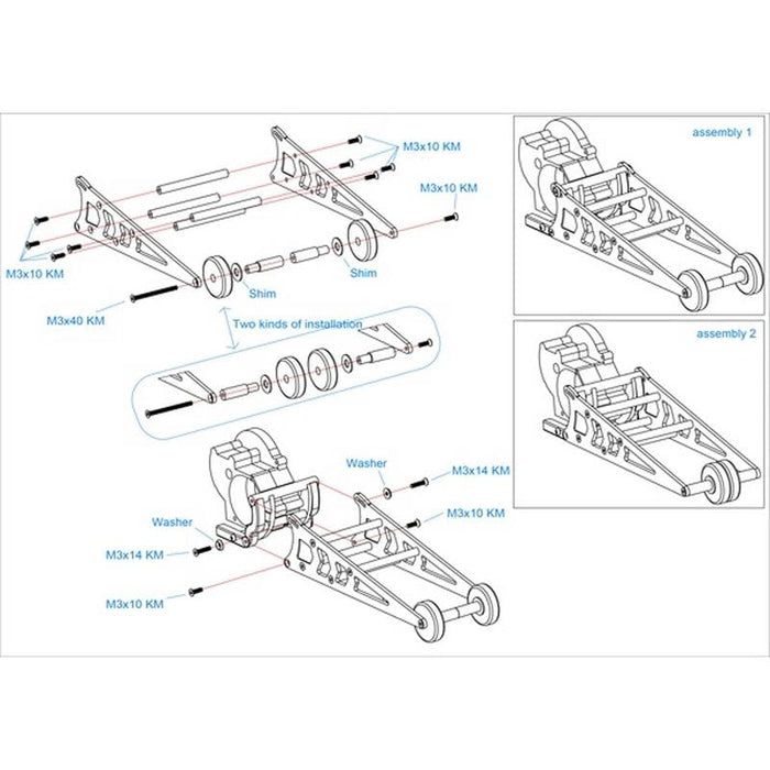 TE311R01 Aluminum Speed Run Wheelie BarSlash/Rustler/Bandit