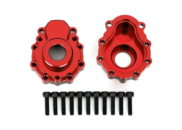 TRA8251R Traxxas Portal housings, outer, 6061-T6 aluminum (red-anodized) (2)/ 2.5x10 CS (12)