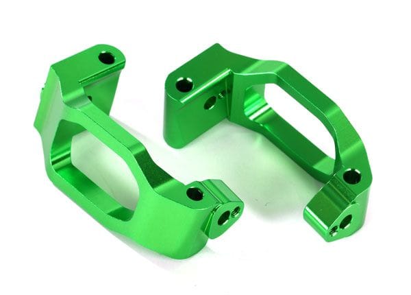 TRA8932G Traxxas Caster blocks (c-hubs), 6061-T6 aluminum (green-anodized), left & right/ 4x22mm pin (4)/ 3x6mm BCS (4)/ retainers (4)