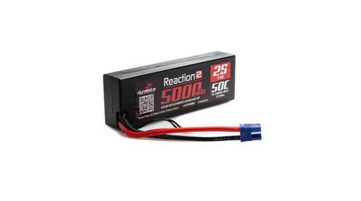 DYNB5025H3 Reaction 2.0 7.4V 5000mAh 50C 2S Hardcase LiPo Battery, EC3