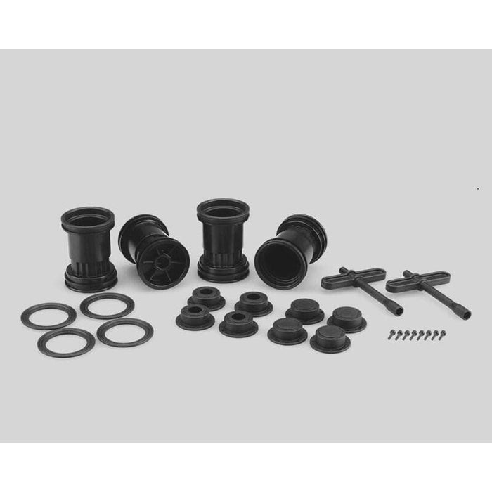 JCO3442B 1/24 Tribute Monster Truck Wheel with Accessories, Black (4): SCX24, 1/24 Truck