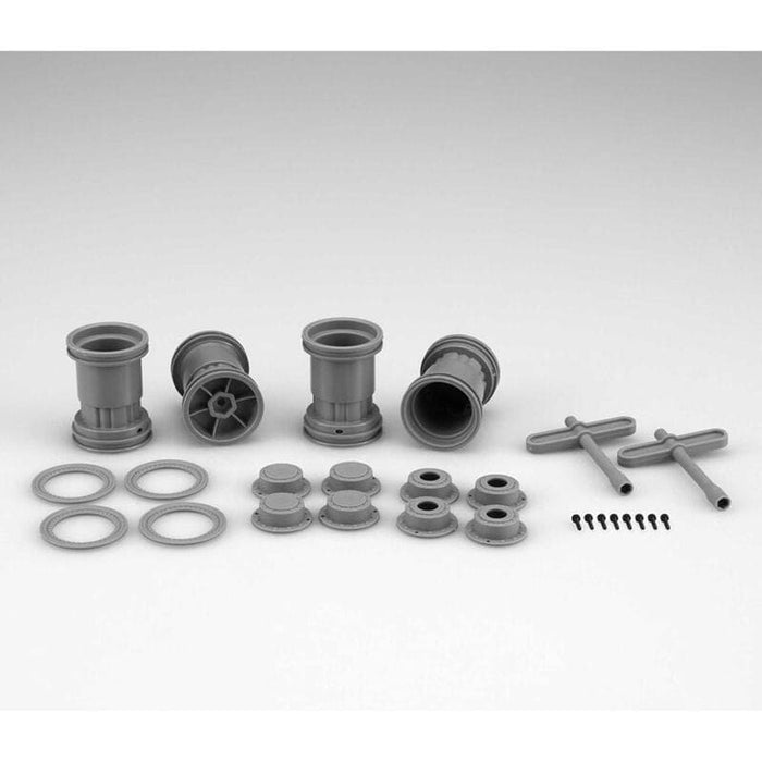JCO3442G 1/24 Tribute Monster Truck Wheel with Accessories, Gray (4): SCX24, 1/24 Truck