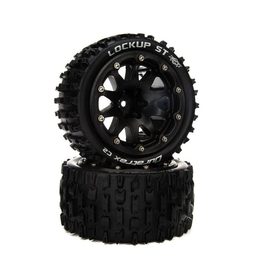 DTXC5541 Lockup ST Belted 2.8" Mounted Front/Rear Tires, 14mm Black (2)