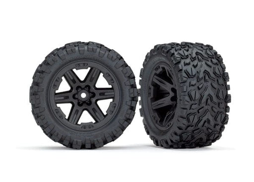 TRA6773 Traxxas Tires & wheels, assembled, glued (2.8') (Rustler 4X4)