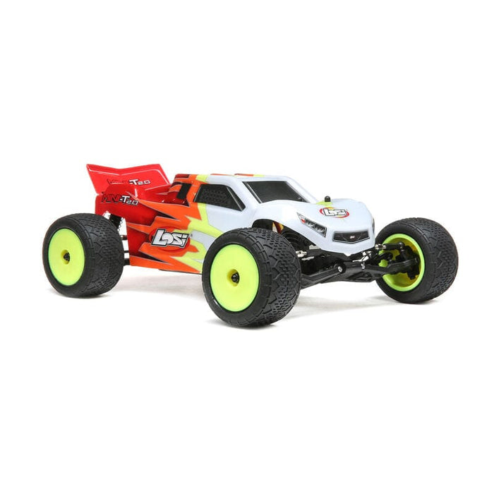 LOS01015T1 Mini-T 2.0 2WD Stadium Truck Brushed RTR, Red/White (FOR Extra battery ORDER #SPMX6502SH2)