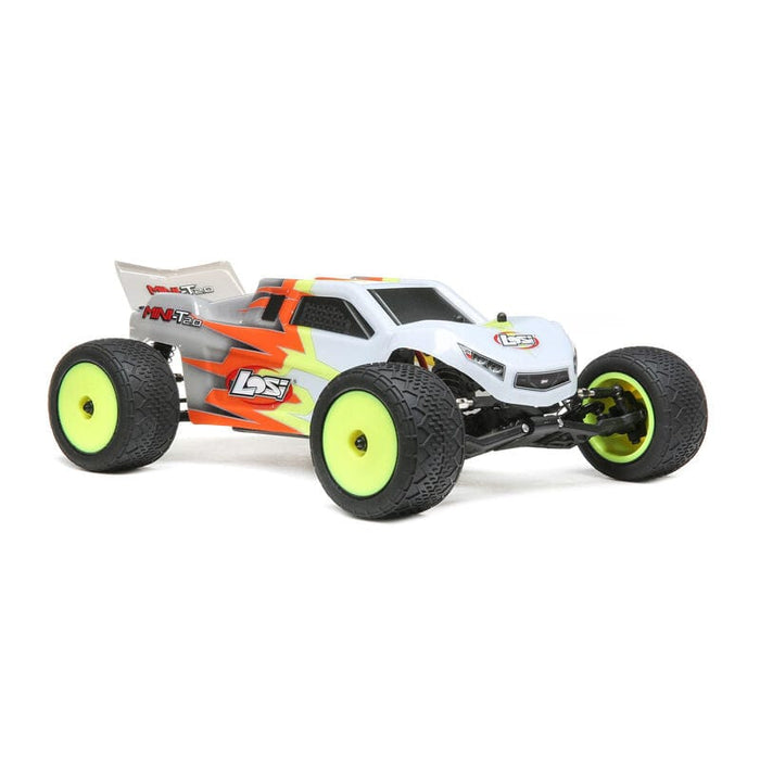 LOS01015T3 1/18 Mini-T 2.0 2WD Stadium Truck Brushed RTR, Gray/White (FOR Extra battery ORDER #SPMX6502SH2)