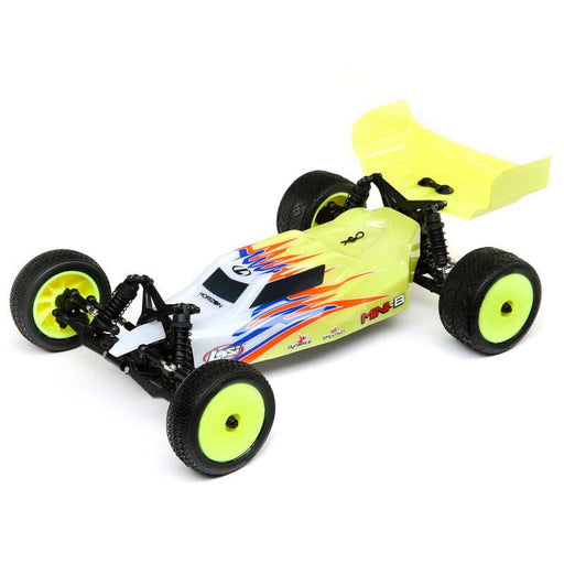 LOS01016T3 1/16 Mini-B Brushed RTR 2WD Buggy, Yellow/White (FOR Extra battery ORDER #SPMX6502SH2)