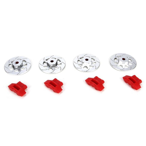 LOS232067 Wheel Hex Brake Rotor & Caliper FR/RR Set: V100