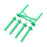 LOS241045 Rear Body Support and Body Posts, Green: LMT