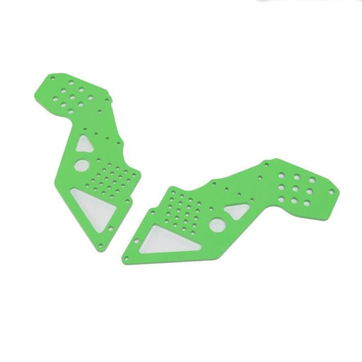 LOS241059 Front Chassis Plate, Green (2): LMT Mega KS