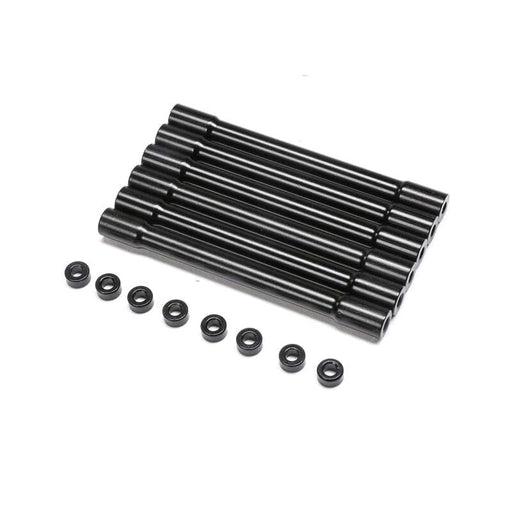 LOS241074 Aluminum Crossbar & Spacer, Cab Section, Black (6): TLR Tuned LMT