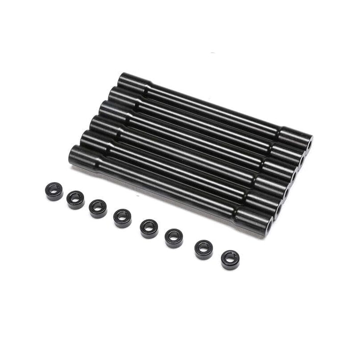 LOS241074 Aluminum Crossbar & Spacer, Cab Section, Black (6): TLR Tuned LMT