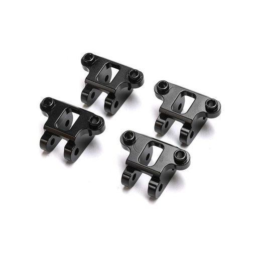 LOS344003 Aluminum Axle Shock Mount Black (4): TLR Tuned LMT
