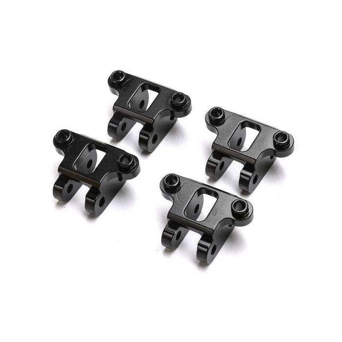 LOS344003 Aluminum Axle Shock Mount Black (4): TLR Tuned LMT