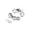 LOS364006 Aluminum Triple Clamp Set, Silver: Promoto-MX