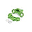 LOS364008 Aluminum Triple Clamp Set, Green: Promoto MX