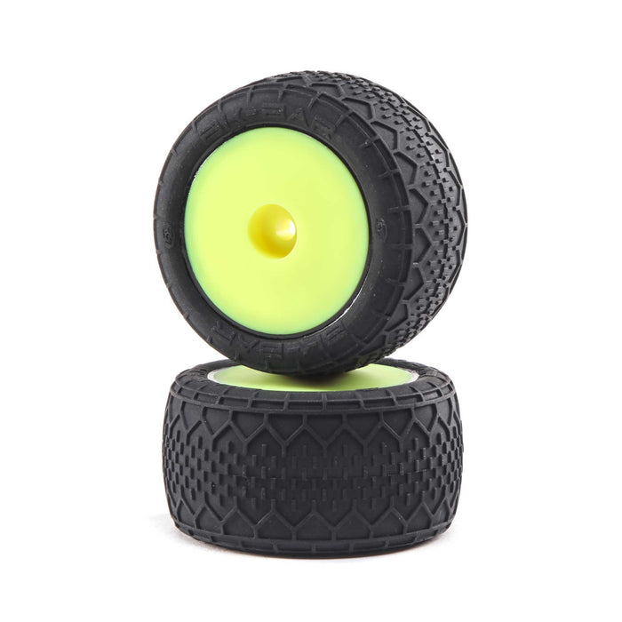 LOS41008 BK Bar Tires, Fr/Rr Mounted, Yellow: Mini-T 2.0