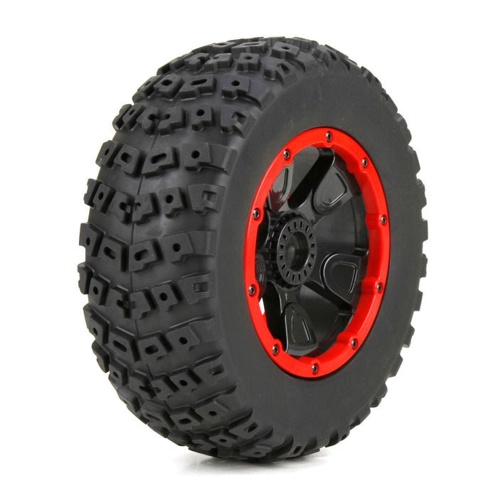LOS45004 Left & Right Tire (1ea), Premounted: 1:5 4wd DB XL