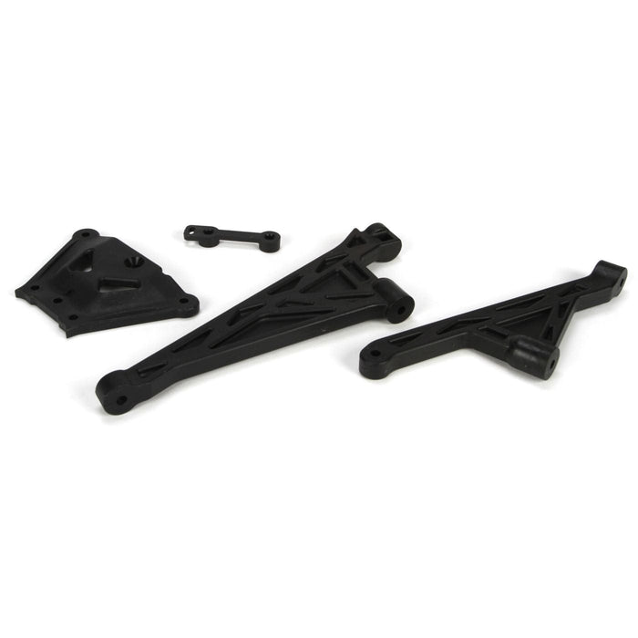 LOSB2558 F&R Chassis Brace & Spacer Set: 5IVE-T