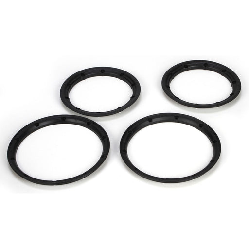 LOSB7028 Beadlock Set, Inner & Outer Black (2): 5IVE-T