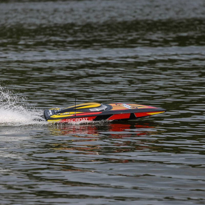 PRB08032V2T1 Sonicwake 36" Self-Righting Brushless Deep-V RTR, Black ***YOU will need this part #SPMX50003S100H5(two 3s lipo)and #SPMXC2000   to run this Boat