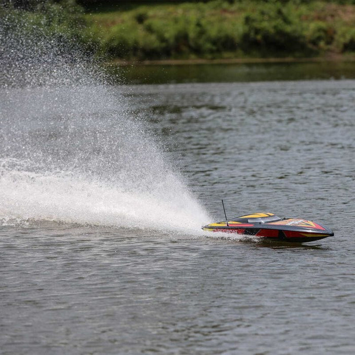 PRB08032V2T1 Sonicwake 36" Self-Righting Brushless Deep-V RTR, Black ***YOU will need this part #SPMX50003S100H5(two 3s lipo)and #SPMXC2000   to run this Boat