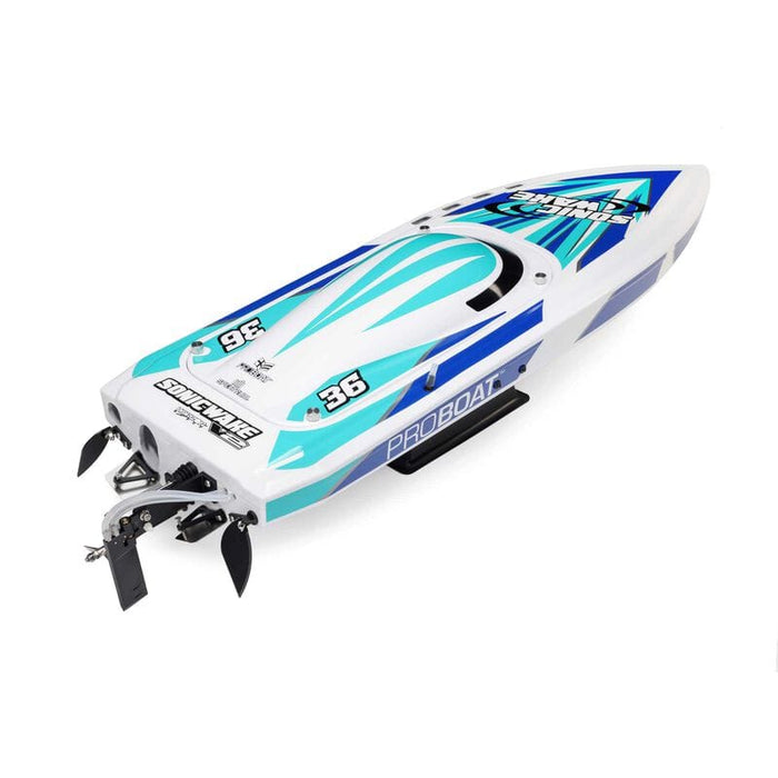 PRB08032V2T2 Sonicwake 36" Self-Righting Brushless Deep-V RTR, White   ***YOU will need this part #SPMX50003S100H5(x2)and #SPMXC2000 to run this Boat