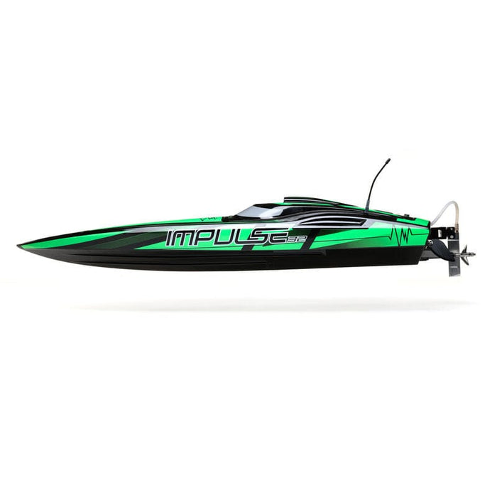 PRB08037T1 Impulse 32, Deep-V, Brushless, Smart, Blk/Grn: RTR YOU will need this part #SPMXG2PS6   to run this Boat