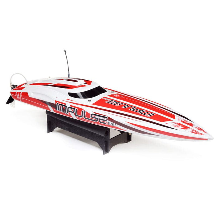 PRB08037T2 Impulse 32" Brushless Deep-V RTR with Smart, White/Red YOU will need this part #SPMXG2PS6   to run this Boat