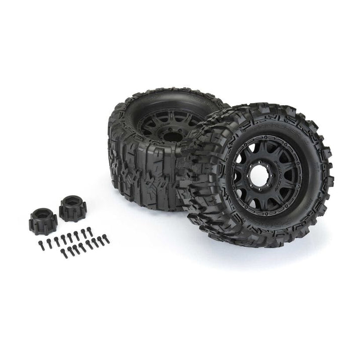 PRO1015510 Trencher HP 3.8" Belted MT Tires, Raid Black Mounted 8x32 17mm Hex (2)
