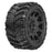 PRO1017611 1/6 Masher X HP BELTED Front/Rear 5.7” Tires Mounted on Raid 8x48 Removable 24mm Hex Wheels (2): Black