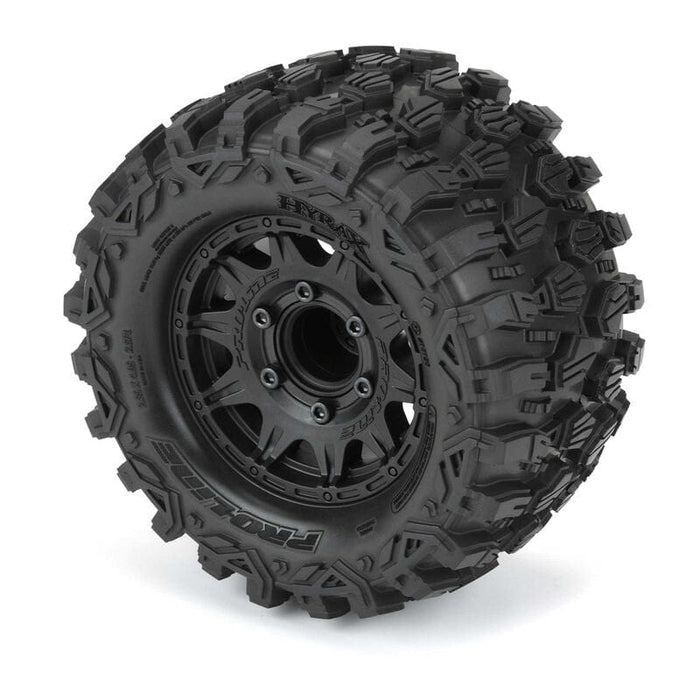 PRO1019010 1/10 Hyrax Front/Rear 2.8" MT Tires Mounted 12mm Blk Raid (2)
