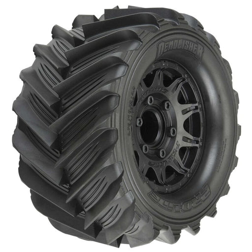 PRO1019610 1/10 Demolisher Front/Rear 2.8" MT Tires Mounted 12mm Blk Raid (2)